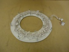 Custom Made Light Fixture 16in D x 1 1/2in H White/Clear Round Xmas Lights