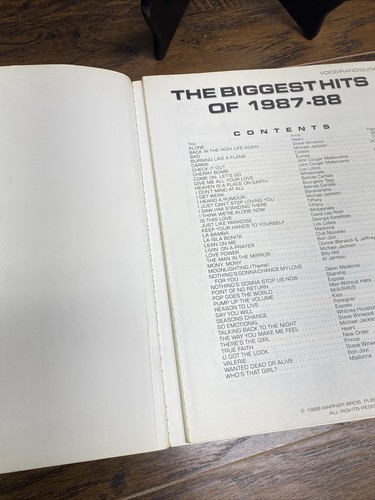 THE BIGGEST HITS 1987-88 VOCALS / PIANO / GUITAR MICHAEL JACKSON BON JOVI KISS - Picture 5 of 6