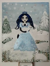 Ice Queen Fairy Deviant Pop Surrealism Fantasy ORIGINAL PAINTING OOAK