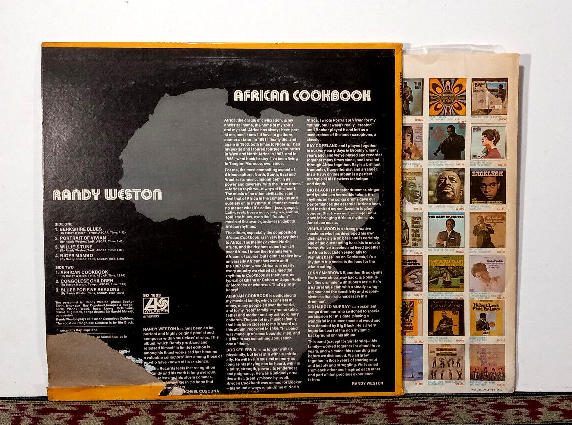 Randy Weston – African Cookbook, 1972 LP - Post Bop Cool Jazz - EX