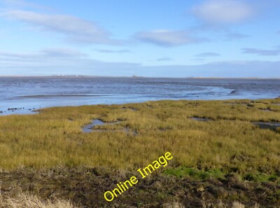 Photo 6x4 Reely Law Elwick/NU1136 The channel curving through the mud is c2013