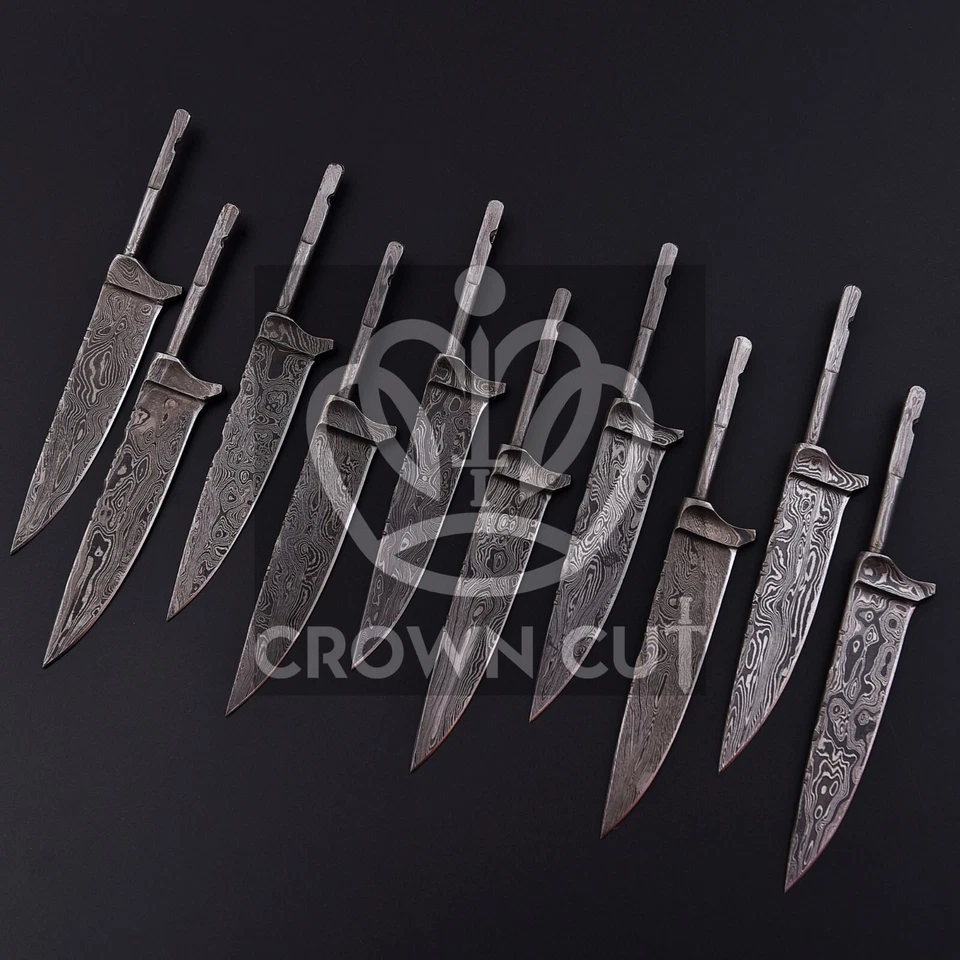 10 x Damascus steel, Damask Blades, Hunting Nickers, Costumes Bavarian Blades - Bild 4 von 4
