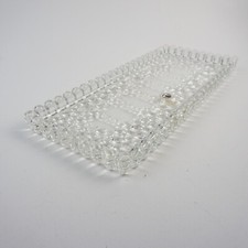 Walther Glas Servierplatte Bubble Pressglas W.Germany Vintage