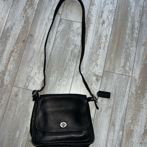 COACH Vintage 9061 Black Rambler's Legacy Crossbody Shoulder Bag