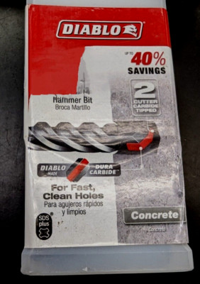 TWO NEW DIABLO SDS 2 Cutter Head Concrete Bit-Select Size-Made in Germany F.Ship