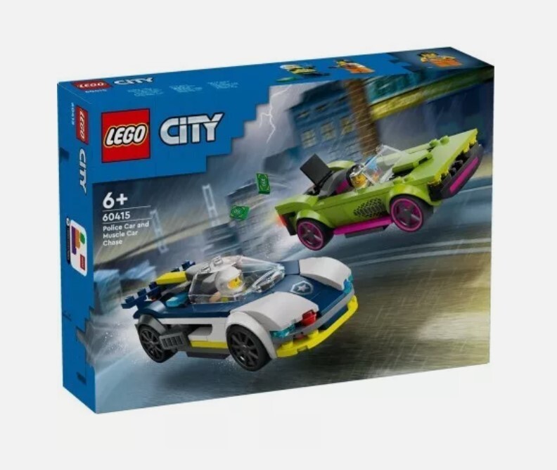 LEGO City 60415 Inseguimento Polizia e Muscle Car | Set Regalo 6+