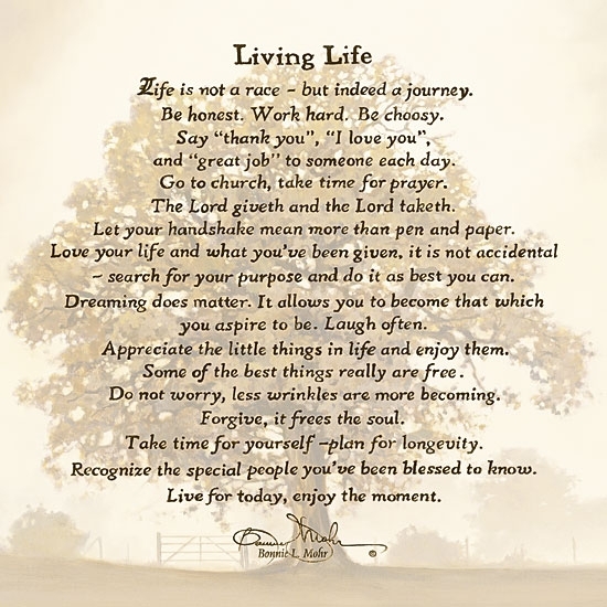 Living Life By Bonnie L Mohr Print 18x6 Art Prints Art