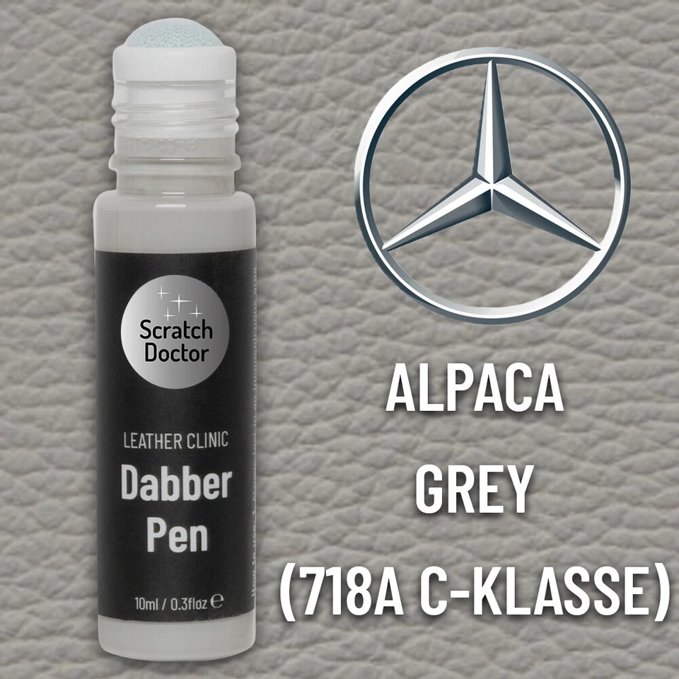 THE SCRATCH DOCTOR Penna riparazione pelle per MERCEDES ALPACA GRIGIO 718A. Riparazione graffi e graffi