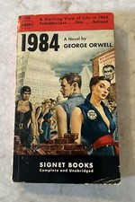 Vintage 2nd Printing 1984 George Orwell 1950 Signet Paperback Book READ FAST SHI