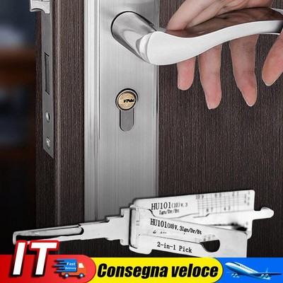 2 in 1 Key Decoder Precision Hook And Pickup Hand Tool Stainless Steel(HU101)