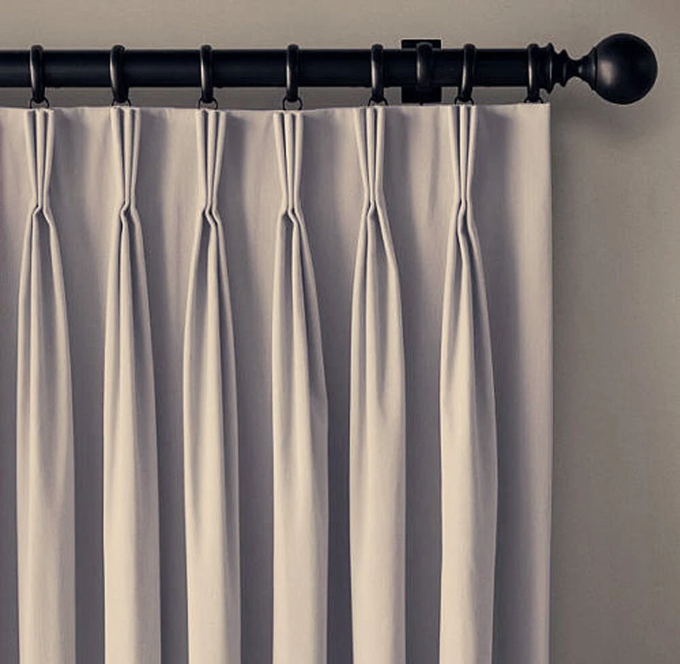 100% Blockout Pinch Pleat Curtains Microfiber Blackout Thermal Drapes 2PCS - image 2 of 4