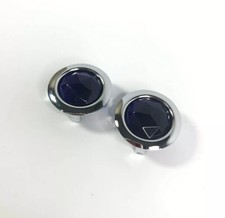 Street Hot Rat Rod Glass Blue Dot W Chrome Metal Rings Rims - Tail Light Dots Street Hot Rat Rod Glass Blue Dot W Chrome Metal Rings Rims - Tail Light Dots
