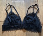 Victoria’s Secret Black Lace Mesh Bralette Medium M Sexy Strappy  — photo 5