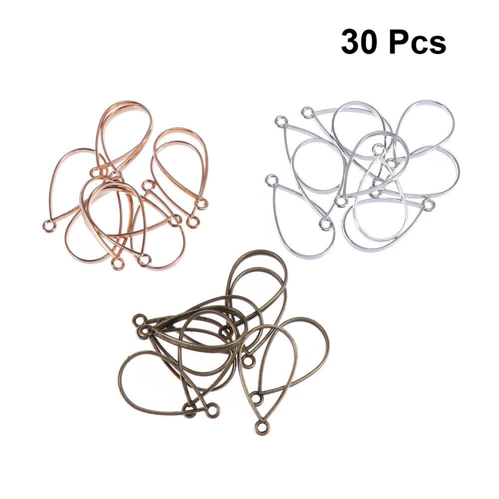30PCS open back bezels for resin Open Bezel Charms Diy Jewelry Making