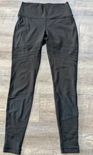 LULULEMON RUN INSPIRE TIGHT II Black Breathable Mesh Leggings Sz 8 LW5BS4SP60418