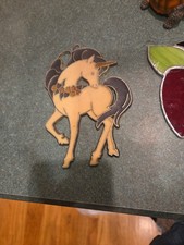 Vintage Unicorn Sun Catcher "Stained Glass" Window Hanging