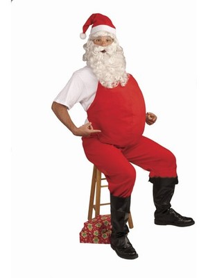 Santa Red Belly Stuffer Adult Costume Accessory