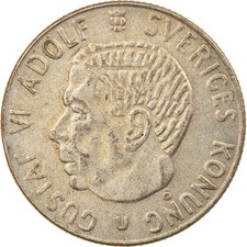 M&uuml;nze, Schweden, Gustaf VI, Krona, 1968, S+, Silber, KM:826