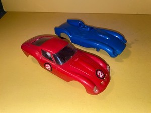Lot  of  ( 2 )  Strombecker 1/32 scale Ferrari slot  car bodies - OLDIES