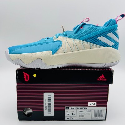 adidas Dame Certified EX7PLY 2.0 Signal Cyan GV9587 Men's Size 10