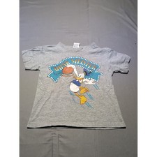 Vintage Disney Mickey Mouse Sports Club Donald Dunk Meister Kids Tee