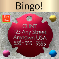 Custom Engraved Dog Tags Personalized Dog Collar Pet Tags Engraved Pet FIRE DOG