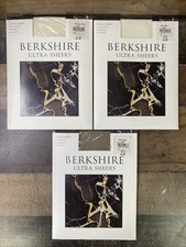 Mixed Lot of 3 Vtg BERKSHIRE Ultra Sheers Control Top Sandalfoot Pantyhose Sz 4