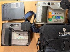 Sony MVC-FD75 MVC-FD73 Digital Mavica Camera For Parts Or repair W/Acessories