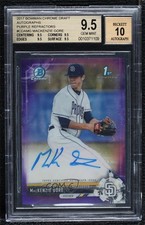 2017 Bowman Draft Chrome Pick Purple Refractor Mackenzie Gore BGS 9.5 Auto ii1