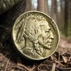 1934 D Buffalo Nickel Very Fine W/ Full Date & Mint Mark Almost Full Horn #BN34D