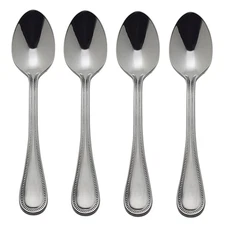 Towle Beaded Antique 18/10 Stainless Steel 6 1/4" Teaspoon (Set of Four)