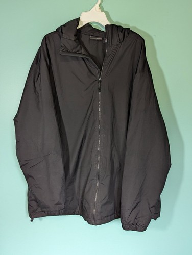 Men's Swiss Tech Wind Breaker Jacket Black Zip Up Size 2xl - Picture 10 of 11