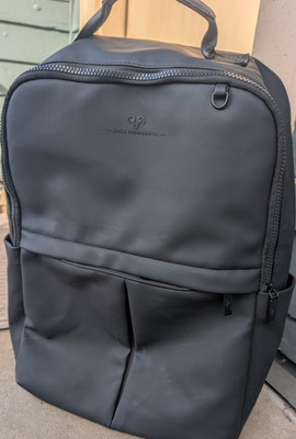 Jack Abrahams Black Backpack Adjustable Straps Zippered Compartments Unisex