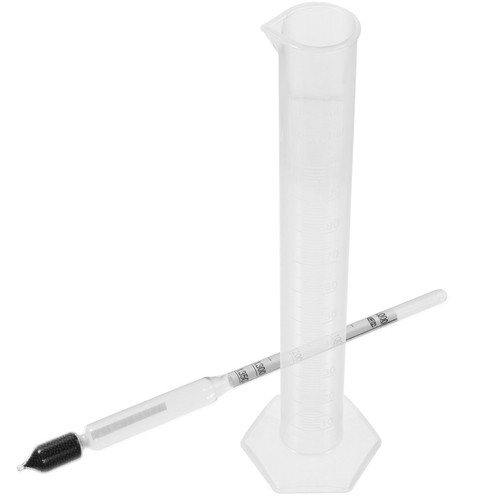 Assorted Color Hydrometer and Graduated Cylinder for Wine and Alcohol Testing