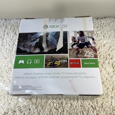 Microsoft Xbox 360 E 4GB Black Console 5 Games Complete in Box CIB