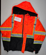 Golden Elephant High-Visibility Reflective Work Jacket Orange/Black XL