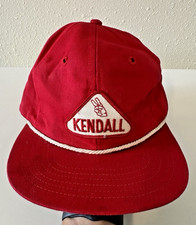 KENDALL MOTOR OIL Trucker Hat Vintage Patch Car Racing Swingster USA Leather