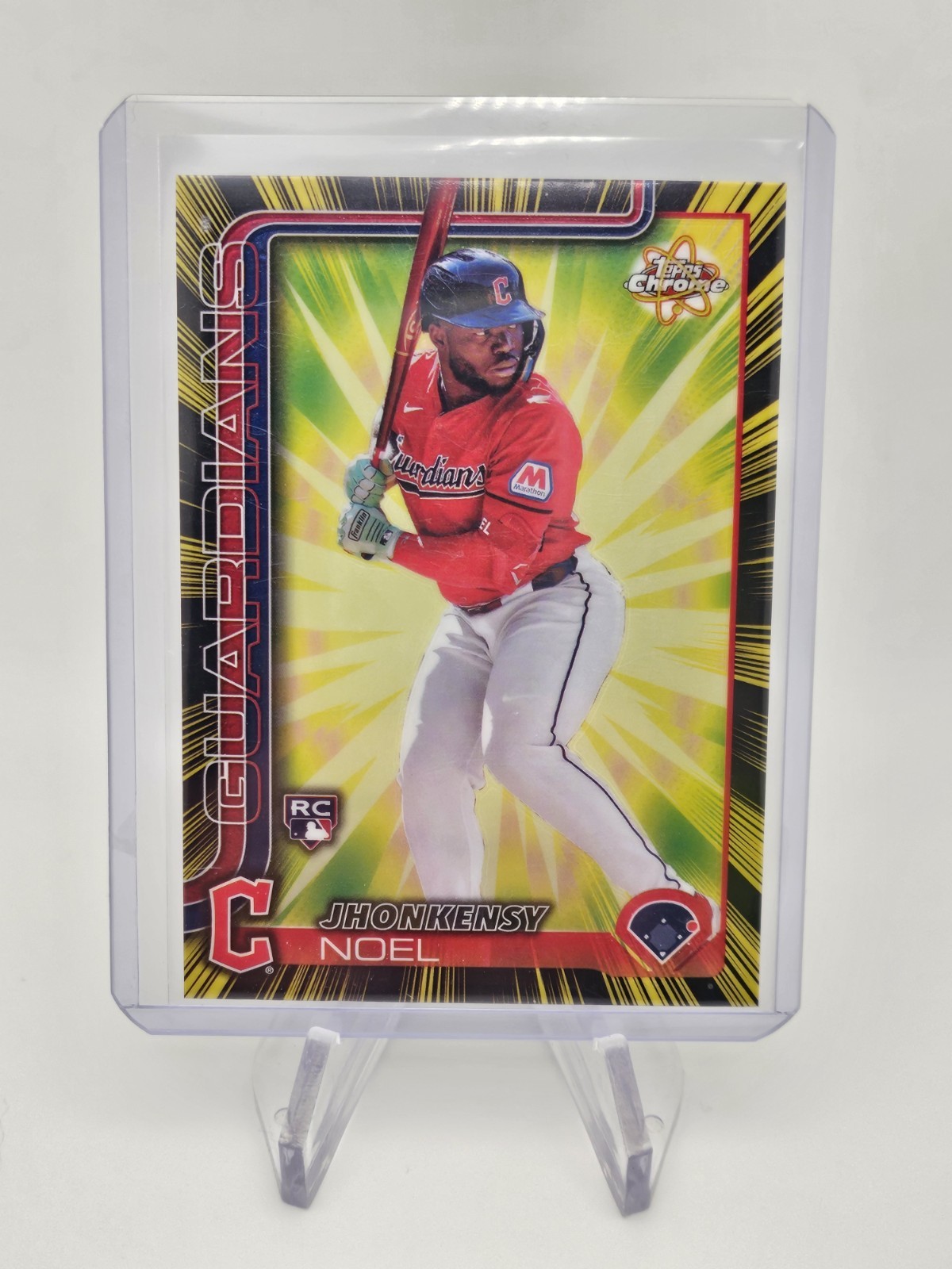 2025 Topps Chrome Baseball Jhonkensy Noel Radiating Rookie SP RR—14 Guardians