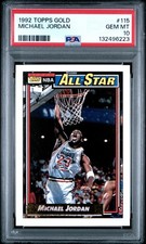 1992 TOPPS GOLD #115 MICHAEL JORDAN PSA 10