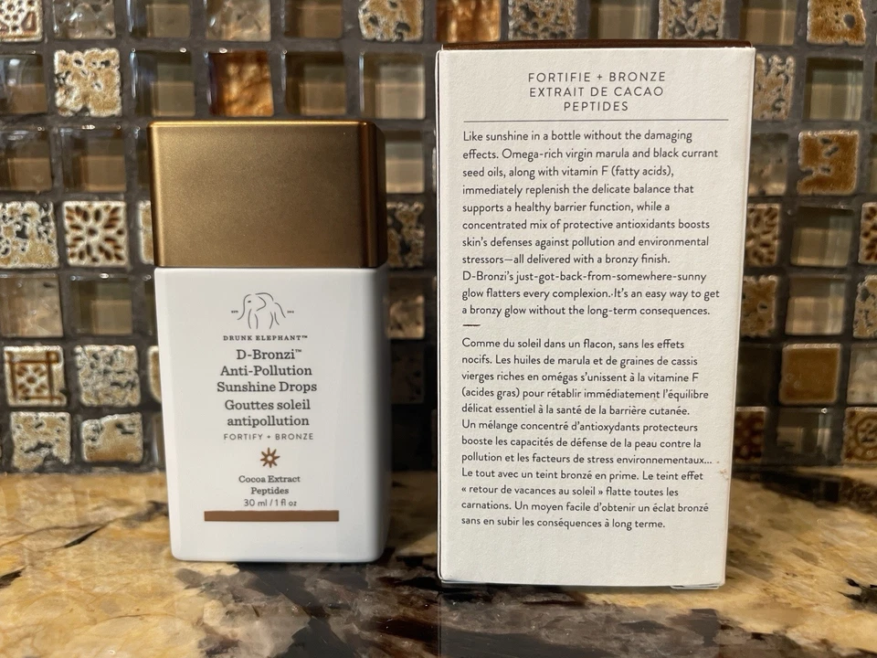 Drunk Elephant D Bronzi Anti-Pollution Sunshine Drops 1 oz Full Size New in Box - Image 3 of 4