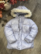 Marks and Spencer Kids Puffer Purple Coat Size 6-7 Years Excellent Condition