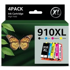 4PK 910 XL 910XL Ink Cartridges for HP 910-XL Ink OfficeJet Pro 8020 8015 8028