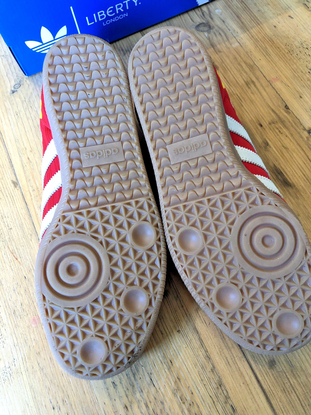 Liberty Adidas SAMBA OG W Trainers in Box, Red, Size 8.5, RRP £100 - worn once image 8