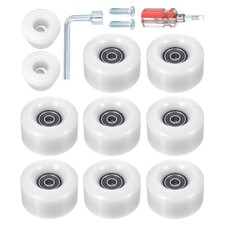 58x32mm Skate Wheels with Bearings Skate Brakes Roller Skate Wheels Set White
