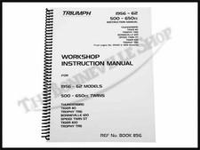 TRIUMPH 500 650 PRE-UNIT WORKSHOP MANUAL 1956-62 T100 T110 T120 TR5 PN# 99-0837