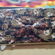 Vintage Mickey Mouse Paisley Red Black Silk Cummerbund Tuxedo Disney Balancine