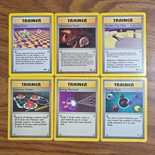 Pokemon TCG Trainer Lot 6 Warp Point Gym Challenge/Base Set 2 WOTC English 1999