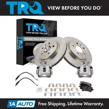 TRQ Rear Brake Pad & Rotor Kit Ceramic Fits Chevrolet