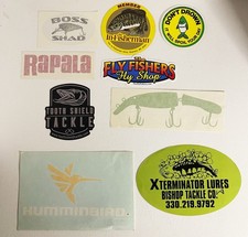Fishing Decals & Stickers Lot Of Nine VG