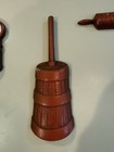 Vintage MCM Orange Metal Sexton Wall Art Kitchen Decor 6 Distressed Farm Country — photo 3